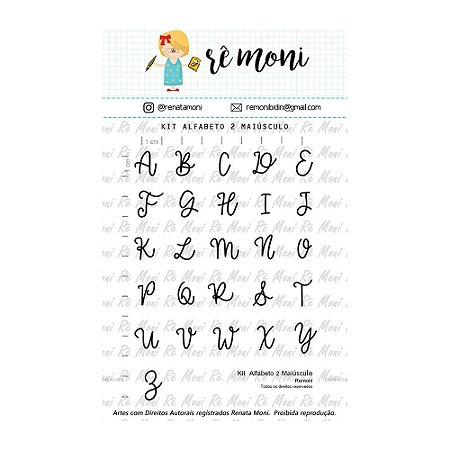 Kit de Carimbos Alfabeto 2 Letra Maiúscula Rê Moni - Lilipop