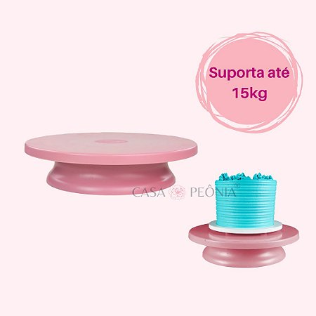 Bailarina Giratória Para Confeitaria Rosa 29,5cm