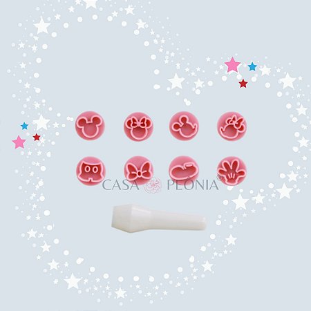 Kit Carimbos Ratinho Para Doces - Rosa