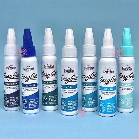 Corante em Gel Alimentício Easy Gel 25g - Tons de Azul