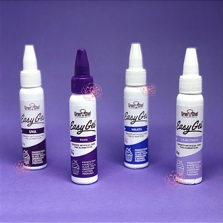 Corante em Gel Alimentício Easy Gel 25g - Tons de Roxo
