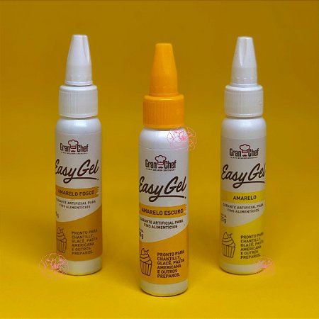 Corante em Gel Alimentício Easy Gel 25g - Tons de Amarelo