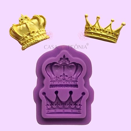 Molde de Silicone Coroa Rei Rainha Princesa