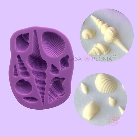 Molde de Silicone Mix Conchas