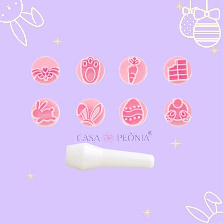 Kit Carimbos Páscoa Para Doces - Rosa