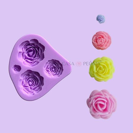 Molde de Silicone Rosas