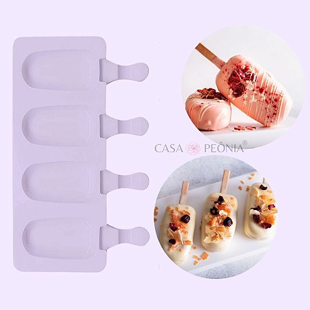 Forma de Silicone Picolé Sorvete Magnum Cakesicle - Grande