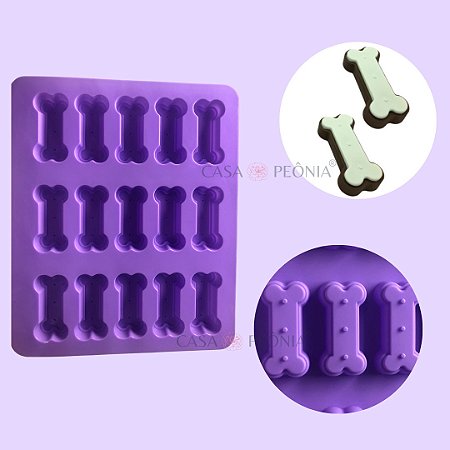 Forma em Silicone de Ossos Ossinhos - 15 Cavidades