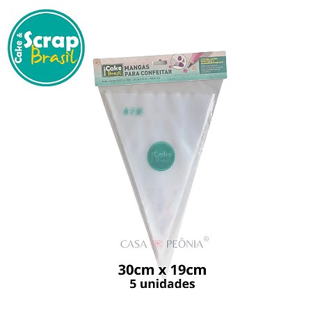 Saco de Confeitar Pequeno 30cm x 19cm - 5 Unidades