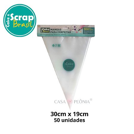 Saco de Confeitar Pequeno 30cm x 19cm - 50 unidades