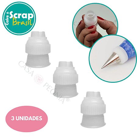 Kit 3 Adaptadores Para Bico De Confeitar Pequeno