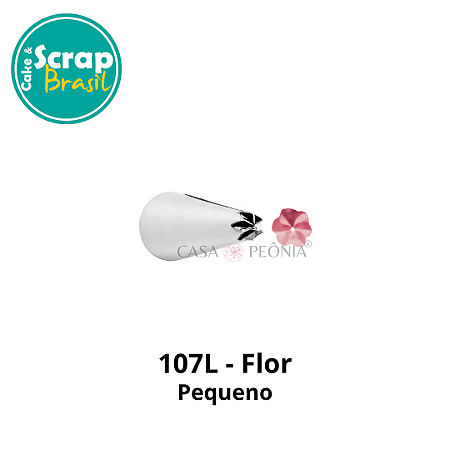Bico de Confeitar Flor Para Canhoto 107L - Pequeno