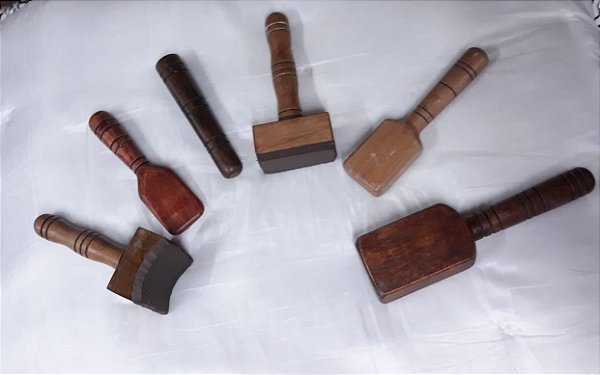 kit 6 ferramentas para MASSAGEM XAMA COM MARTELOS (tok sen)
