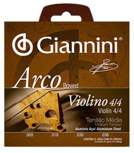 Encordoamento Giannini Arco Bowed Violino 4/4 - Tensão Média