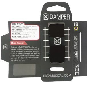 Damper / Abafador de Cordas IBOX Algodão Preto - Médio