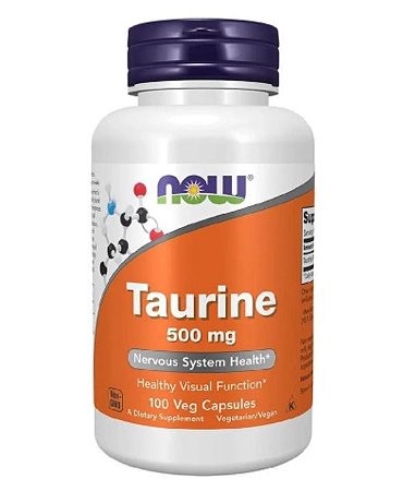 Taurine 500mg 100 Cápsulas - Now Foods