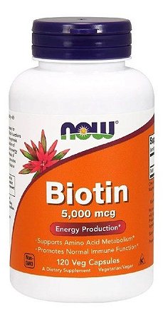 BIOTIN 5.000 MCG 60 CÁPSULAS – NOW FOODS