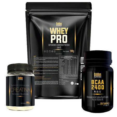 WHEY 900G + BCAA 2400 + C 100G