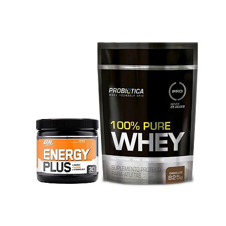 ENERGY PLUS ON  + 100% PURE WHEY PROBIÓTICA 825g