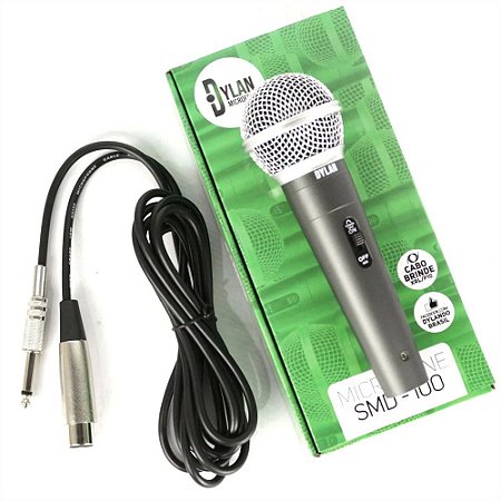 Microfone Cardioide Dinâmico Unidirecional Dylan SMD-100
