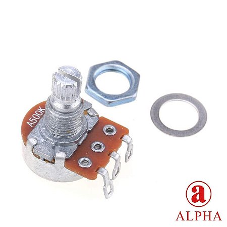 Potenciômetro Alpha Base Pequena Eixo Curto A500K
