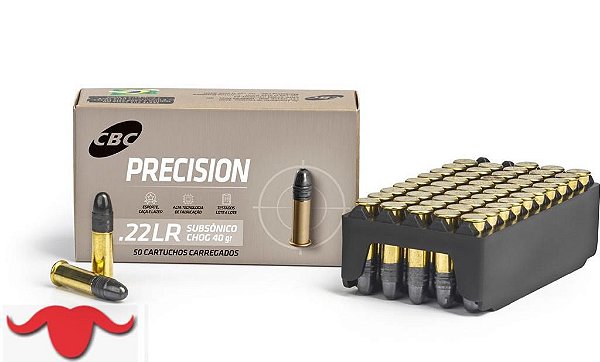 MUNIÇÃO CBC .22 LR PRECISION SUBSÔNICO CHOG 40GR