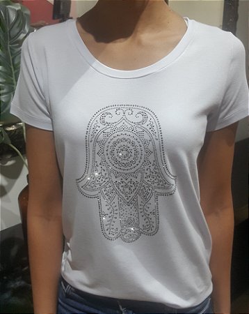 Camiseta T-Shirt Feminina Mão de Fatima