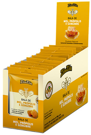 DISPLAY BALA DE GENGIBRE DURA  - (Contém 20 pacotes de 30g cada)