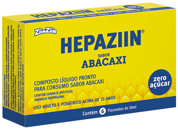 HEPAZIIN ABACAXI ZERO AÇUCAR 10 ML (contém  6 unidades)