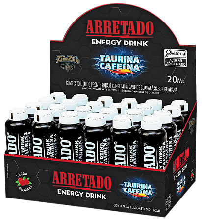 ARRETADO ENERGY DRINK  (Display Arretado Taurina Cafeína  24 flaconetes)