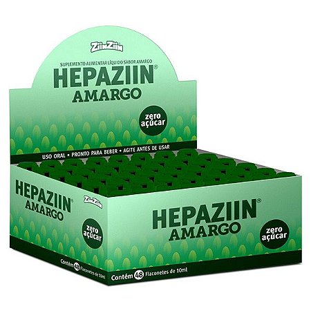 Display Hepaziin Amargo 48 flaconetes de 10ml cada