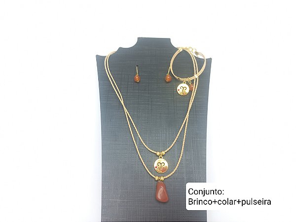 Signo de Áries: Brinco / Pulseira / Colar