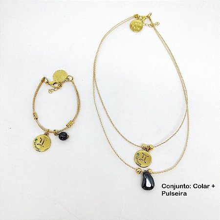 Signo de Gêmeos: Brinco / Pulseira / Colar