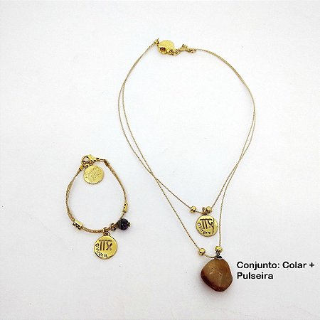 Signo de Virgem: Brinco / Pulseira / Colar