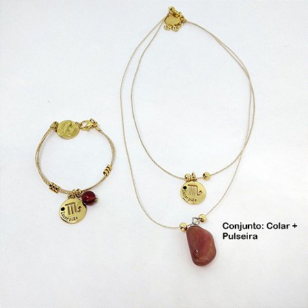 Signo de Escorpião: Brinco / Pulseira / Colar