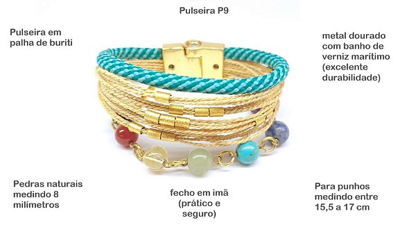 Pulseira 7 chacras | Equilíbrio | Santa Palha