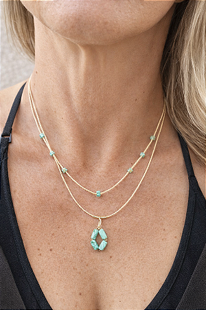 Colar duplo Amazonita