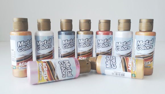 TINTA METAL COLORS ACRILEX - 60ML