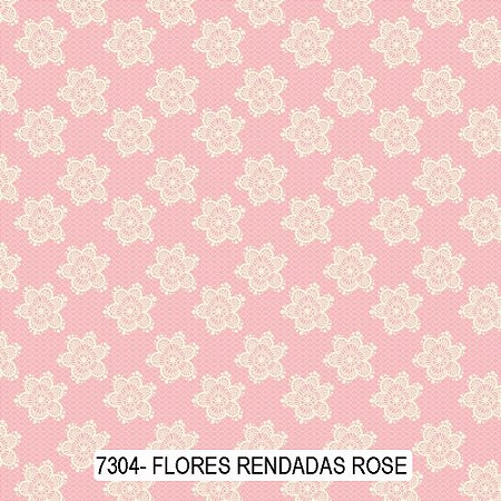 TECIDOS FLORAL ROSA ½ METRO