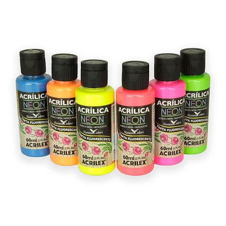 TINTA ACRILICA FOSCA NEON ACRILEX - 60ML