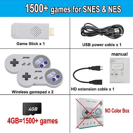 Console De Jogos De Vídeo Para Super Nintendo Snes Nes Construído Em 1500  Jogos Hdmi-compatível Jogo Vara Tv Jogador De Jogo Controlador Sem Fio -  Consoles De Videogame - AliExpress