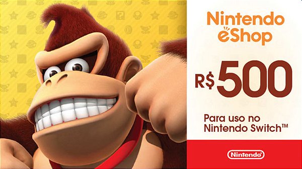 Gift Card Nintendo: 100 Reais - Cartão Presente Digital