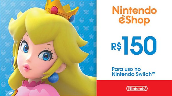 Gift Card Nintendo: 150 Reais - Cartão Presente Digital