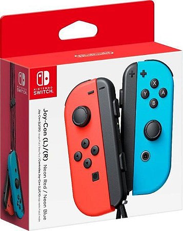 Controle Nintendo Switch Joy-Con, Vermelho e Azul