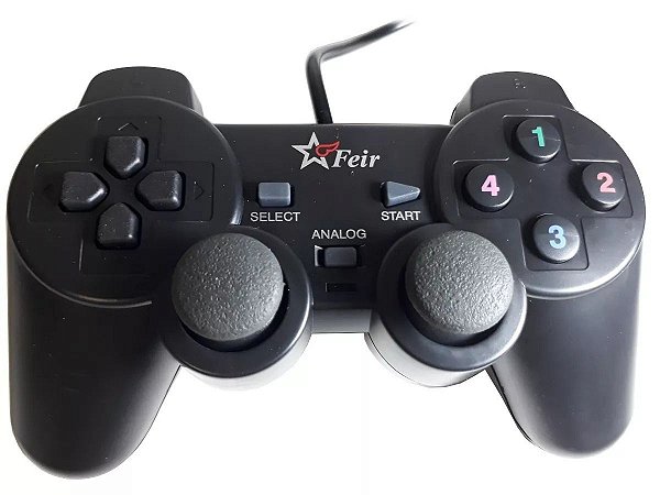 FGAMES NATAL - Controle Playstation Usb Analógico Para Computador Pc