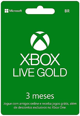 Microsoft Xbox Live Gold 3 Meses