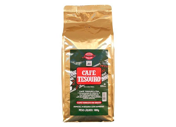 Café torrado em grãos para máquina de expresso 1kg - Café Tesouro Loja