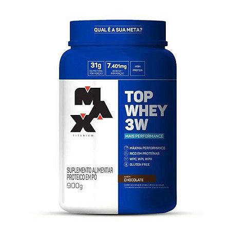 TOP WHEY 3W MAIS PERFORMANCE - 900G - MAX TITANIUM