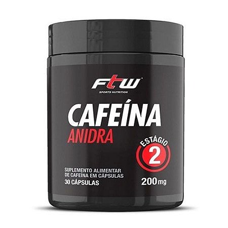 CAFEÍNA ANIDRA 200MG - 30 CÁPSULAS - FTW SPORTS NUTRITION