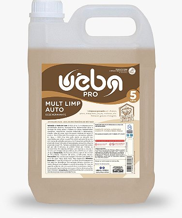 MULT LIMP AUTO 5L UÊBA 1:20 Desengraxante